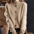 Brittany | Elegant Button-Front Cashmere Cardigan - Picela