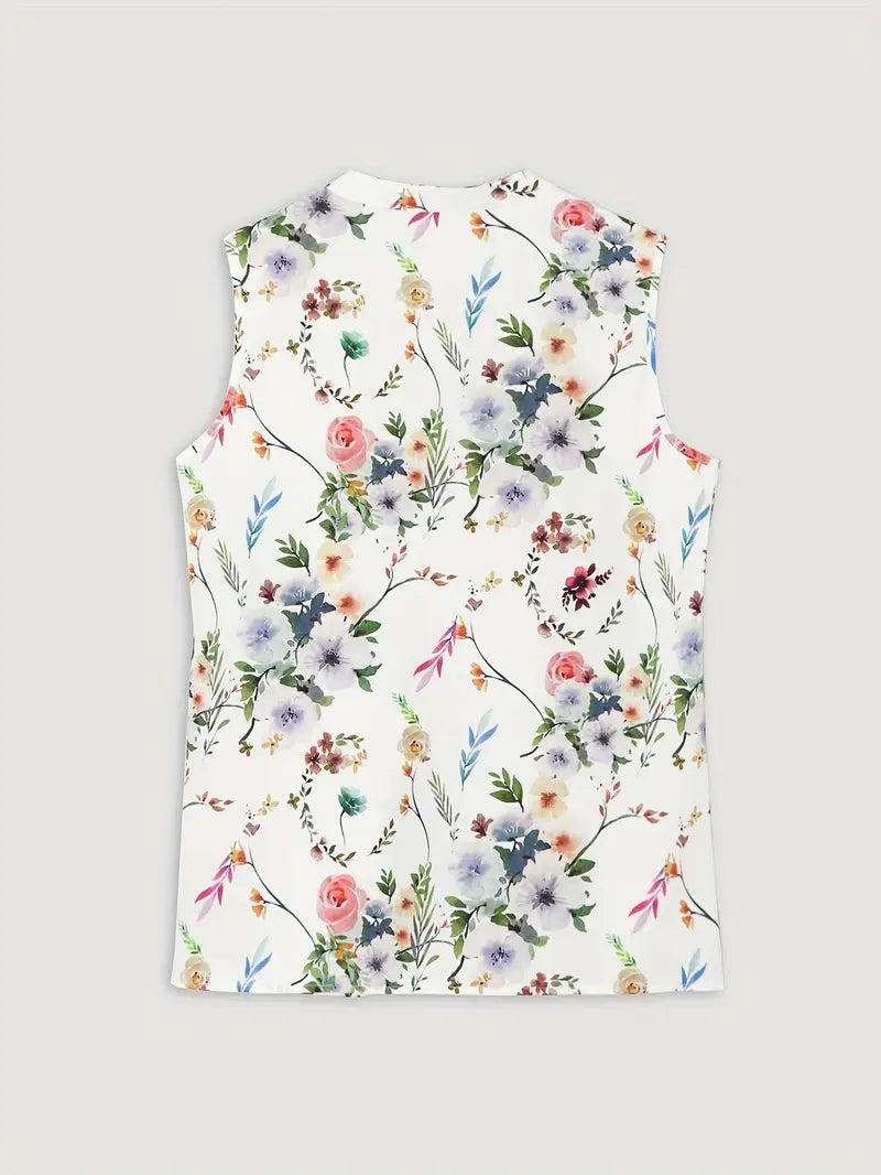 Brittany | Elegant Floral Wrap Top - Picela