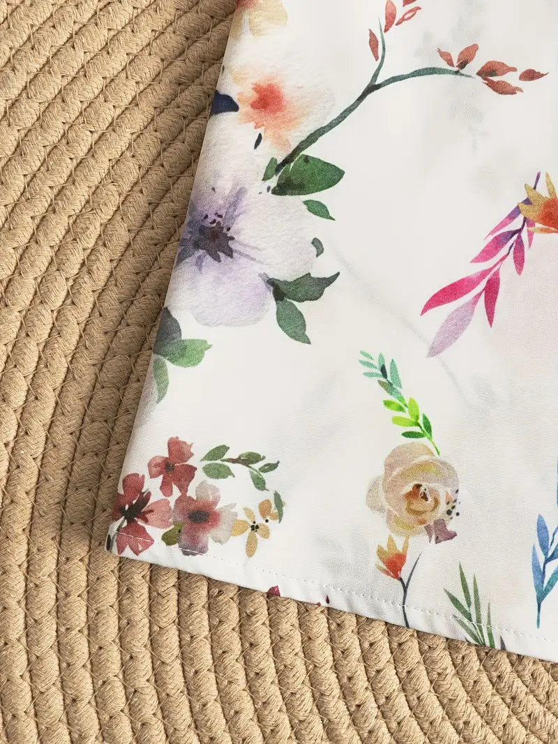 Brittany | Elegant Floral Wrap Top - Picela