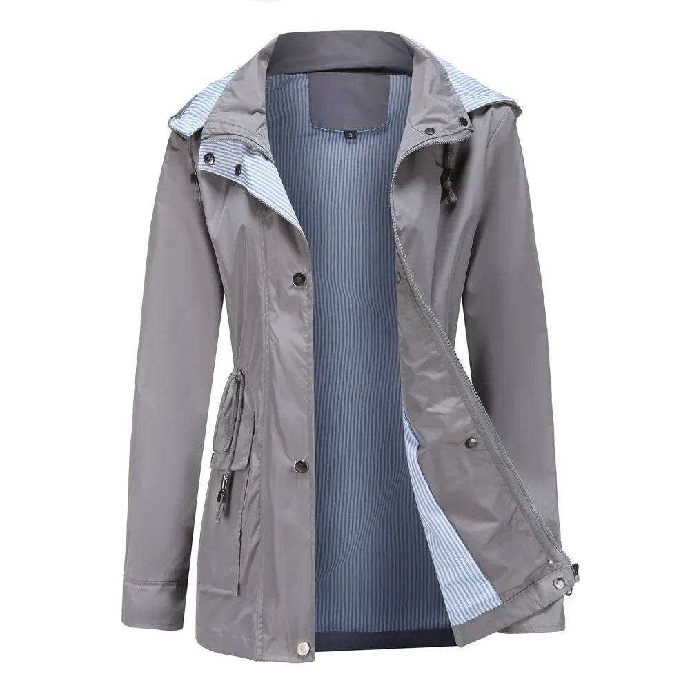 Brittany | Elegant Hooded Lightweight Jacket - Picela