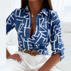 Brittany | Stylish Abstract Collared Blouse - Picela