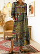 Boho Patchwork Cotton Maxi Dress for Women