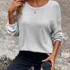 Nicole | Elegant Waffle-Knit Crewneck Sweater