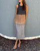 Flowy Ombre Sleeveless Midi Dress for Women