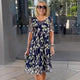 Elegant Floral Chiffon Dress for Women