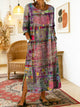 Boho Patchwork Cotton Maxi Dress for Women