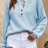Cecilia | Elegant Button Ribbed Sweater
