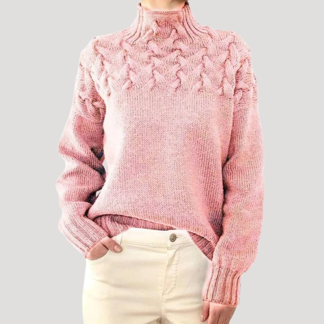 Christina | Cozy Cable-Knit Turtleneck Sweater - Picela