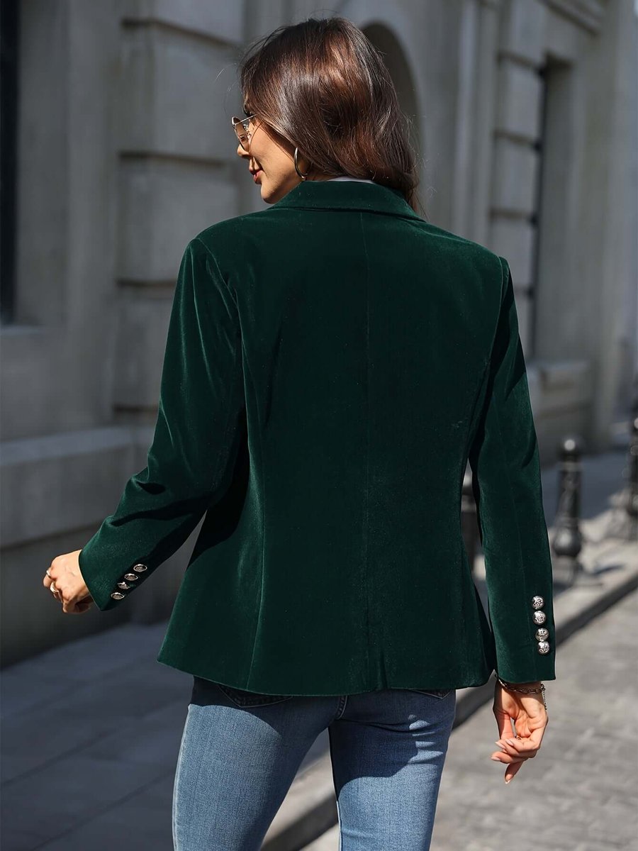 Christina | Elegant Velvet Tailored Blazer - Picela