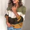 Christina | Stylish Colorblock Knit Sweater - Picela