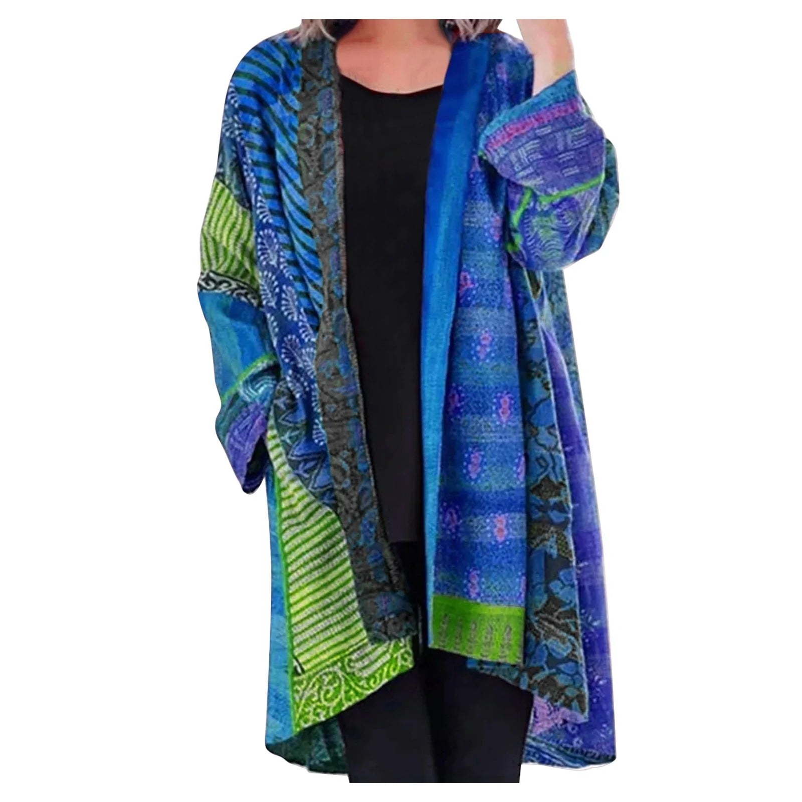 Christina | Stylish Patchwork Cardigan - Picela