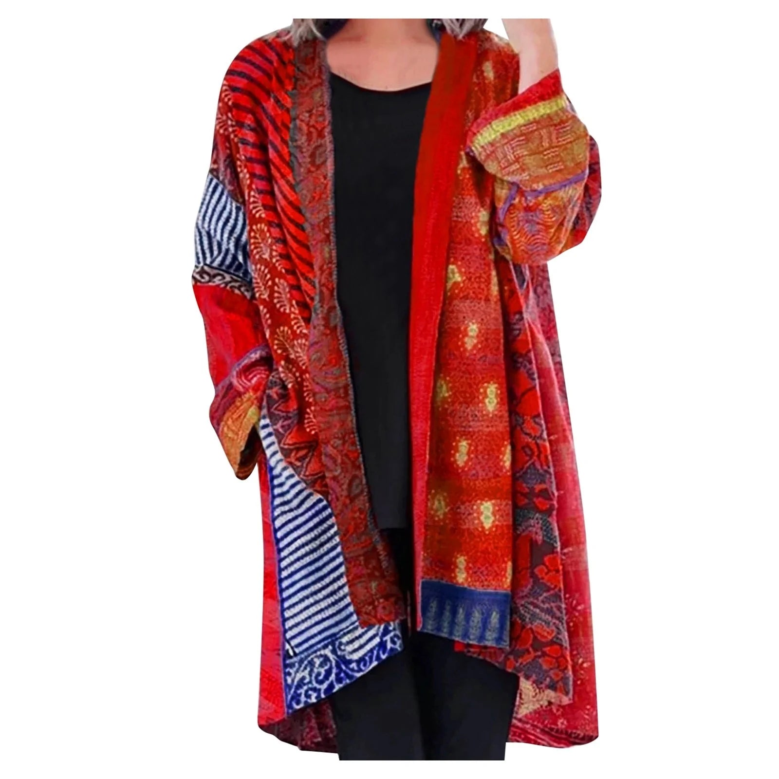 Christina | Stylish Patchwork Cardigan - Picela