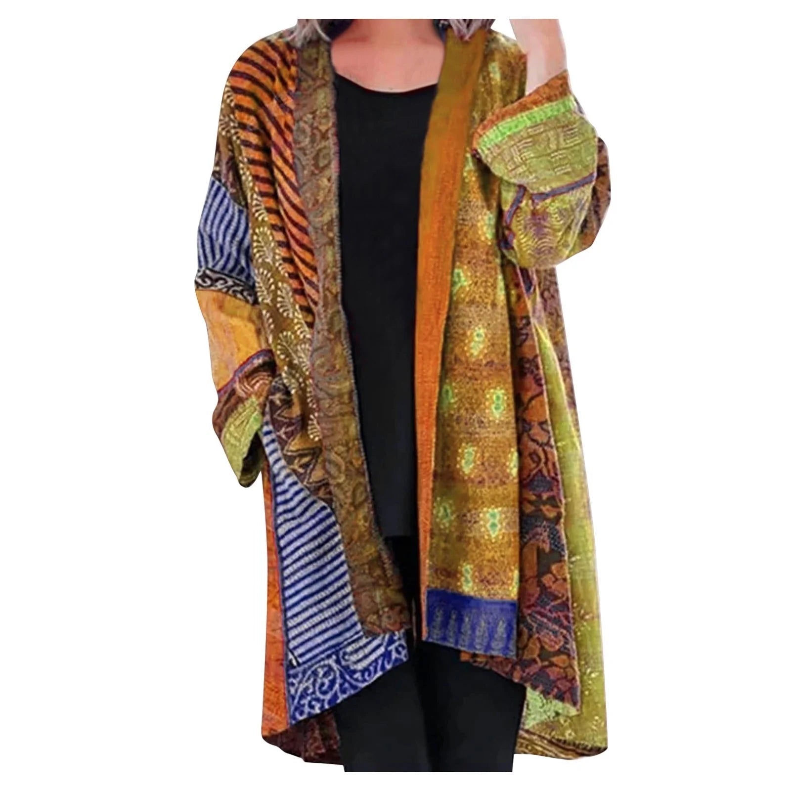 Christina | Stylish Patchwork Cardigan - Picela