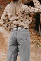 Christina | Stylish Western Longhorn Blouse - Picela
