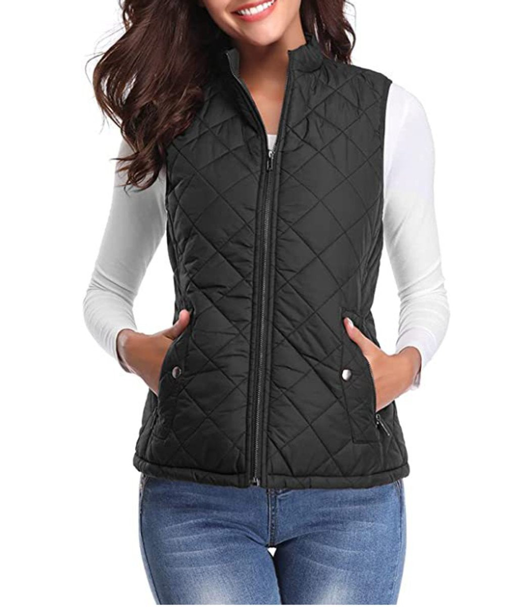 Christine | Cozy Quilted Zip-Up Vest - Picela