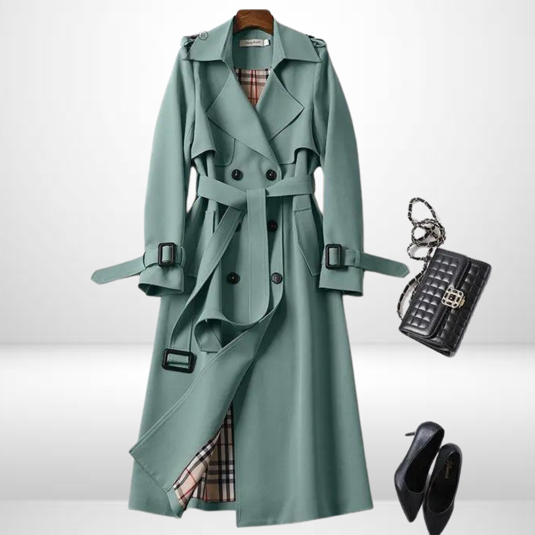Christine | Elegant Belted Trench Coat - Picela