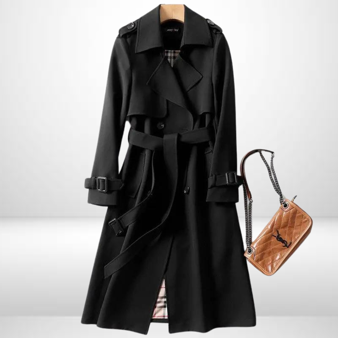 Christine | Elegant Belted Trench Coat - Picela