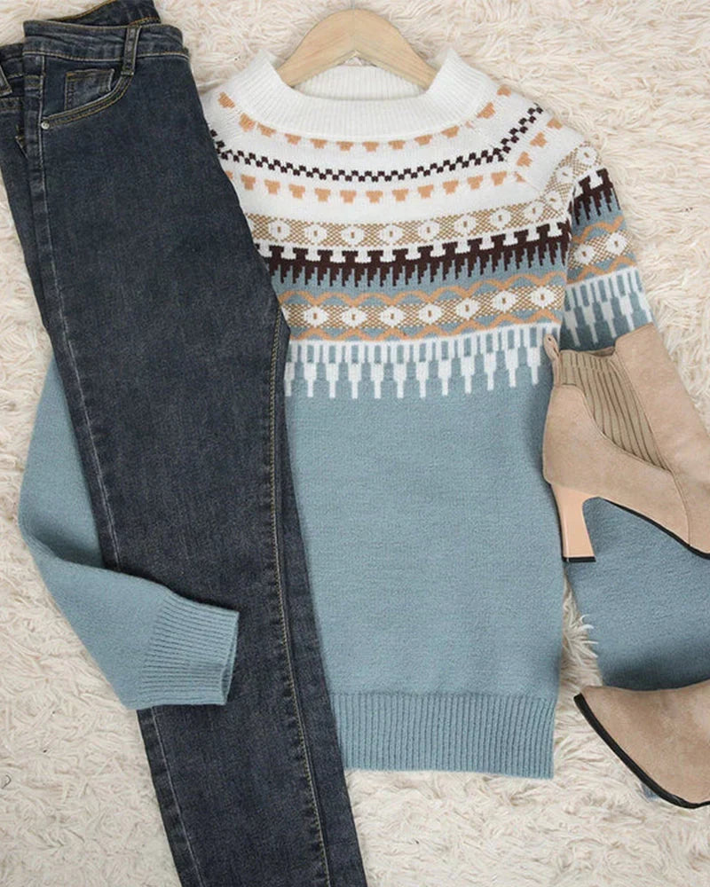 Christine | Elegant Isle Knit Sweater - Picela