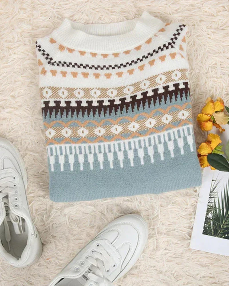 Christine | Elegant Isle Knit Sweater - Picela