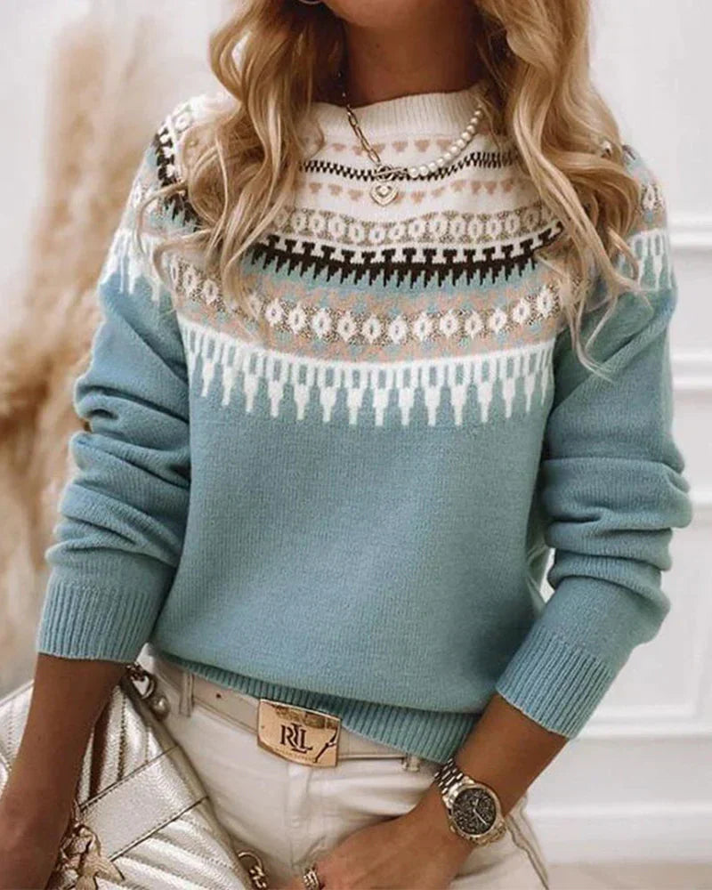 Christine | Elegant Isle Knit Sweater - Picela