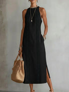 Christine | Elegant Lace-Trim Midi Dress - Picela