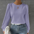 Christine | Elegant Pleated Puff-Sleeve Blouse - Picela