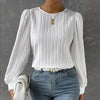 Christine | Elegant Pleated Puff-Sleeve Blouse - Picela