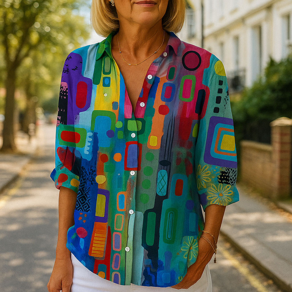 Christine | Stylish Abstract Blouse - Picela