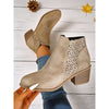 Jennifer | Elegant Perforated Ankle Boots