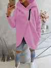 Amber | Elegant Cowl-Neck Zip-Up Hoodie