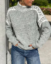 Melissa | Stylish Leopard Yoke Sweater
