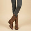 Samantha | Elegant Block-Heel Cowboy Boots