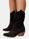 Katherine | Elegant Perforated Knee-High Boots