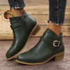 Angela | Elegant Buckle Ankle Boots