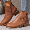 Angela | Elegant Buckle Ankle Boots