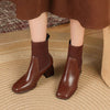Victoria | Elegant Square-Toe Sock Boots