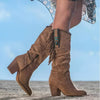 Leslie | Stylish Boho Fringe Knee-High Boots