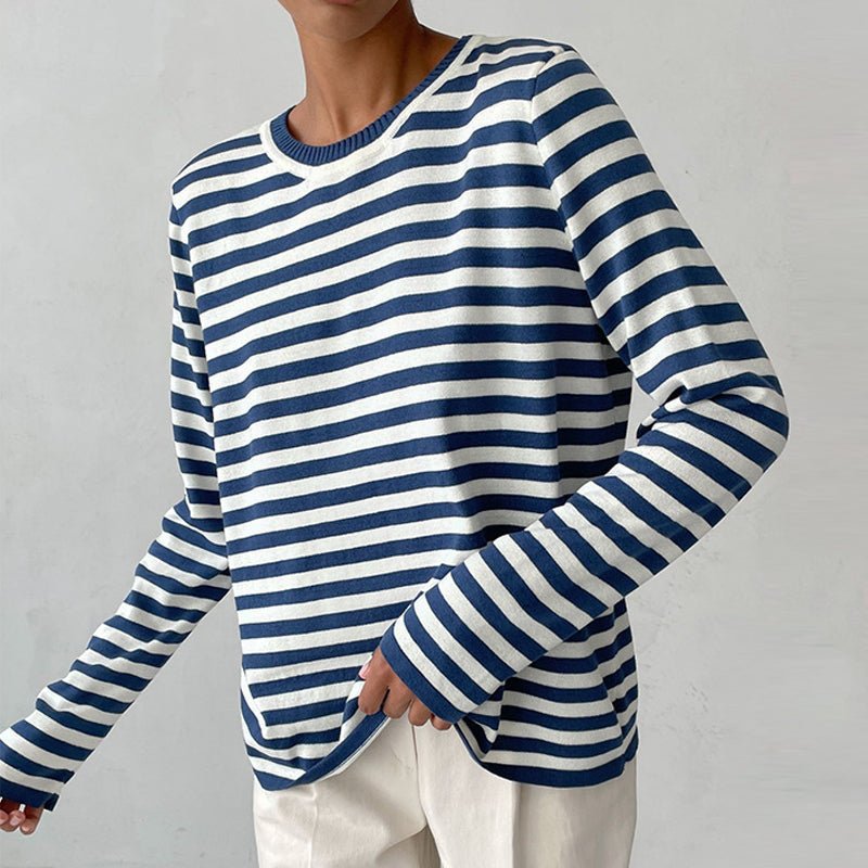 Danielle | Classic Striped Crewneck Sweater - Picela