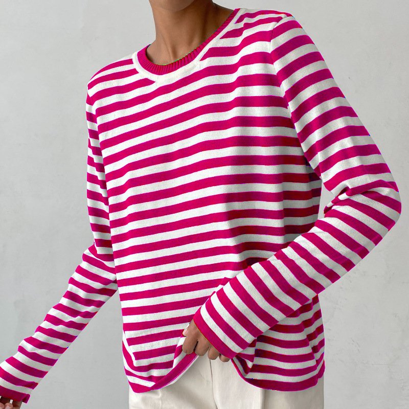 Danielle | Classic Striped Crewneck Sweater - Picela