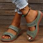 Danielle | Comfortable Cutout Wedge Sandals - Picela