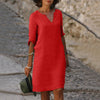 Danielle | Effortless V-Neck Shift Dress - Picela