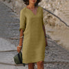 Danielle | Effortless V-Neck Shift Dress - Picela