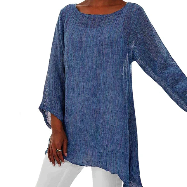 Danielle | Elegant Asymmetric Tunic Top - Picela