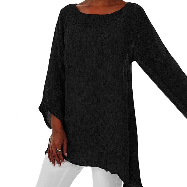 Danielle | Elegant Asymmetric Tunic Top - Picela
