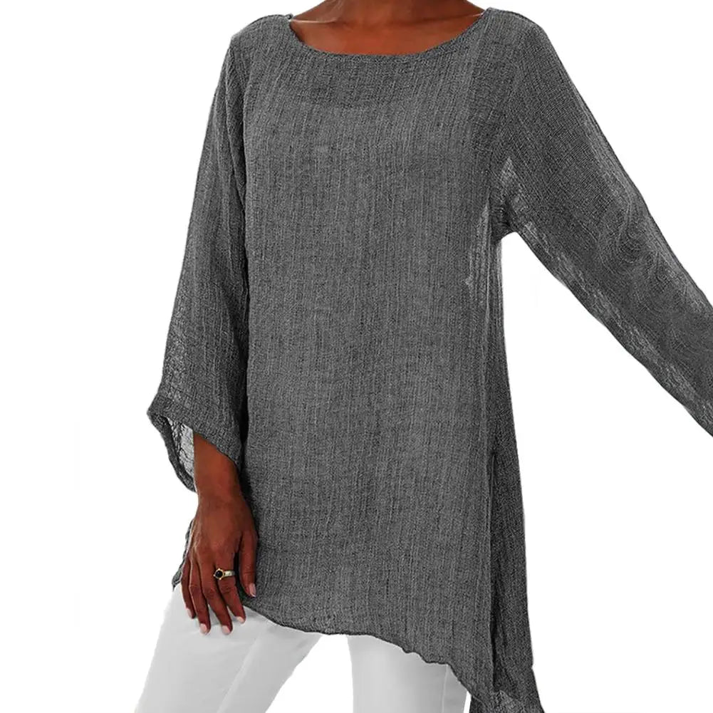 Danielle | Elegant Asymmetric Tunic Top - Picela