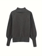 Danielle | Elegant Cable-Knit Mock-Neck Sweater - Picela