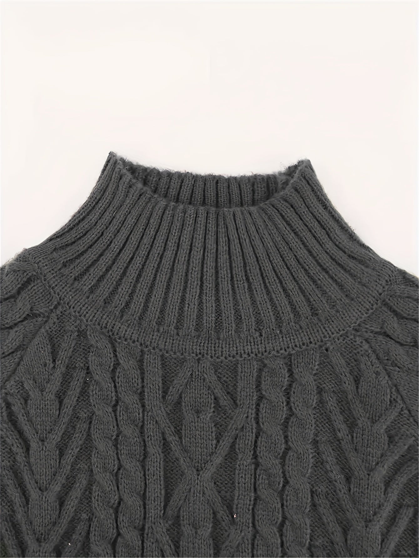 Danielle | Elegant Cable-Knit Mock-Neck Sweater - Picela