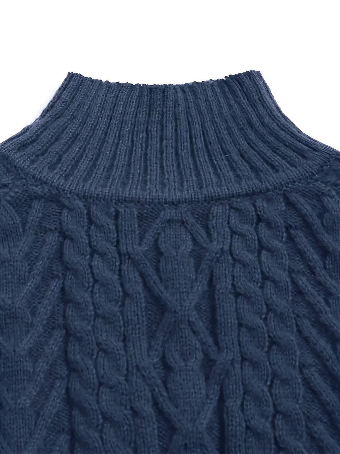Danielle | Elegant Cable-Knit Mock-Neck Sweater - Picela