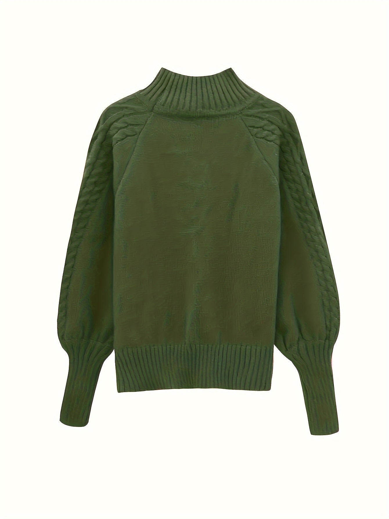 Danielle | Elegant Cable-Knit Mock Sweater - Picela