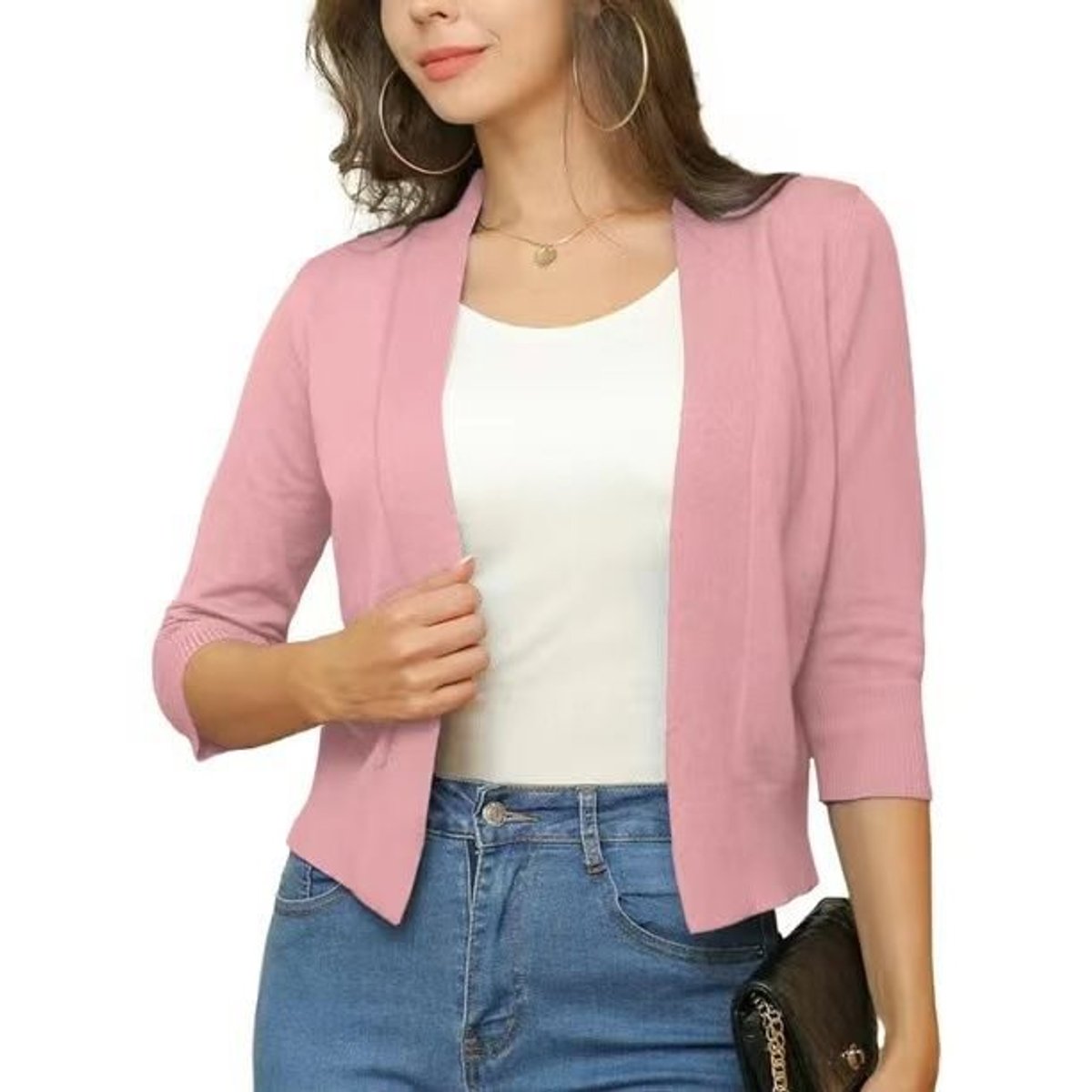 Danielle | Elegant Cropped Open-Front Cardigan - Picela